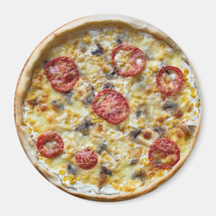 Imán del refrigerador de la pizza de queso de los