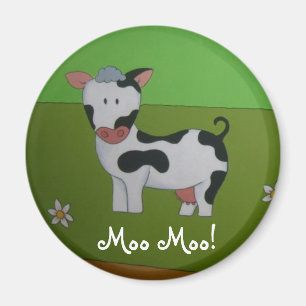 Imán del refrigerador de la vaca