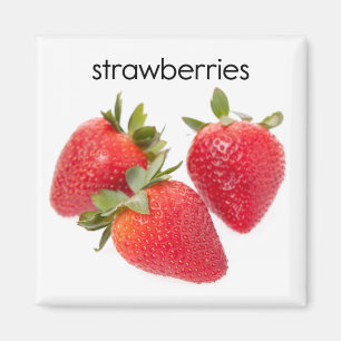Imán del refrigerador de las fresas