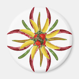 Imán del refrigerador de los pimientos picantes