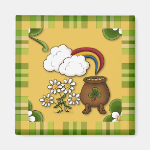 Imán del refrigerador de St Patrick de la tela