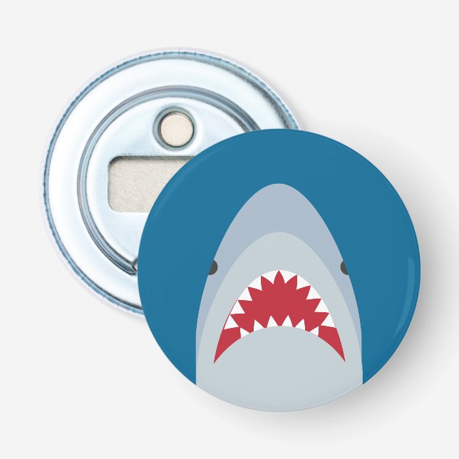 Imán del refrigerador del abrebotellas del tiburón (Anverso)