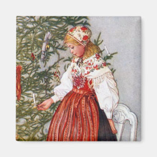 Imán del refrigerador del árbol de navidad de Carl