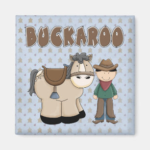 Imán del refrigerador del Buckaroo del caballo de
