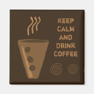 Imán del refrigerador del café