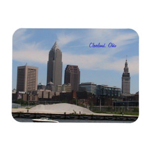 Imán del refrigerador del horizonte de Cleveland,