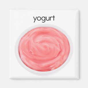 Imán del refrigerador del yogur