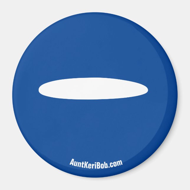 imán del refrigerador rojo del guión (Frente)