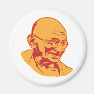 Imán del retrato de Mahatma Gandhi