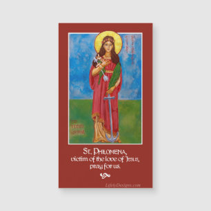 Imán del rezo del icono del St. Philomena