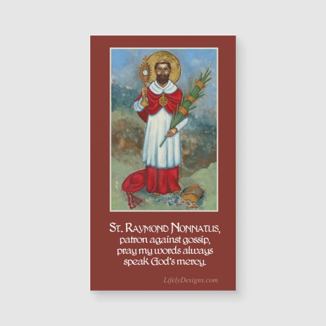 Imán del rezo del St. Raymond Nonnatus (Anverso)