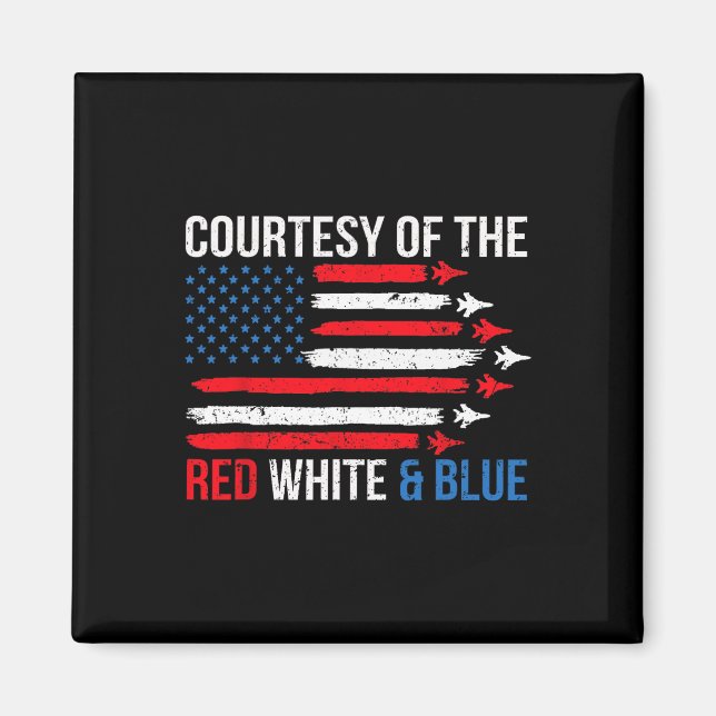 Imán Del Rojo Blanco Y Azul 4 De Julio (Frente)