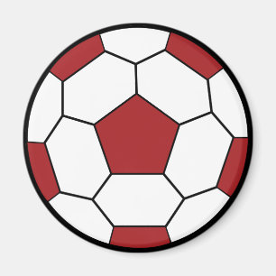 Imán del rojo del balón de fútbol
