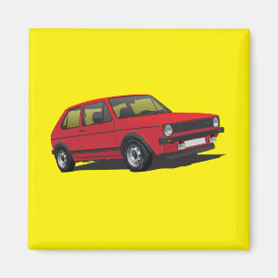 Imán del rojo del golf GTI MK1 de VDUB