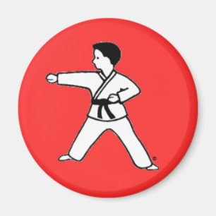 Imán del rojo del niño 3 de los artes marciales