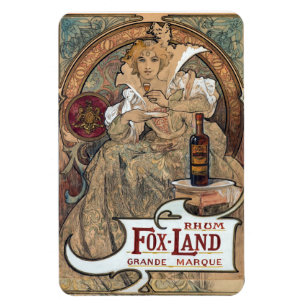 Imán del ron de Alfonso Mucha