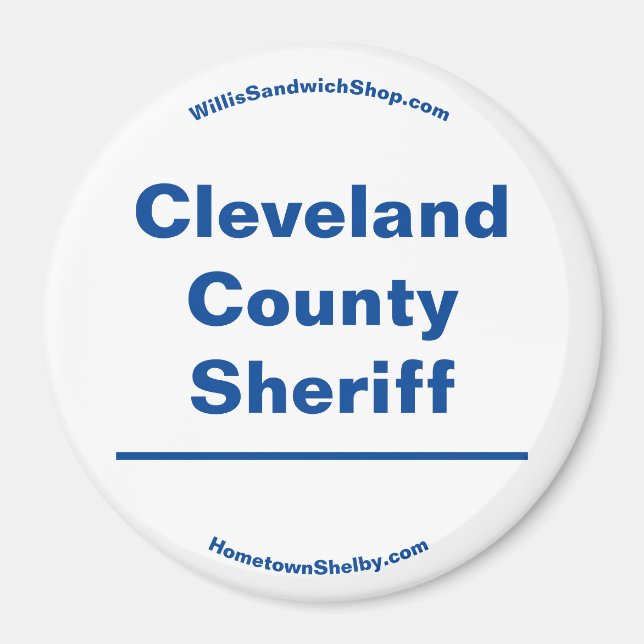 Imán del sheriff del condado de Cleveland (Frente)