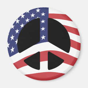 Imán del signo de la paz de la bandera de los