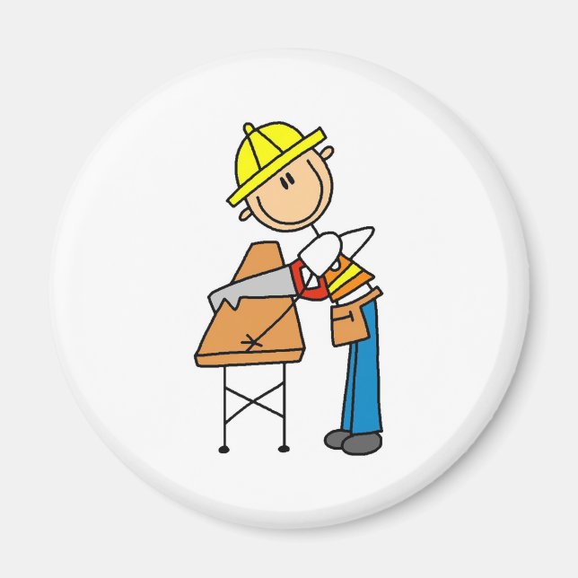 Imán del tablero de aserrado de los trabajadores d (Frente)