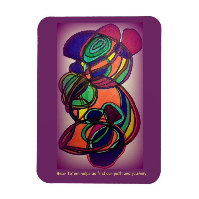Imán del Tótem del Oso (Vertical)