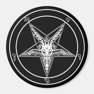 Imán del viejo estilo de Baphomet - 3 pulgadas