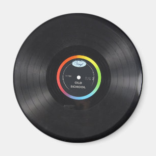 imán del vinilo de la escuela vieja