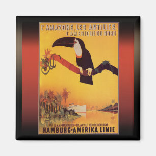 Imán del vintage del anuncio de la travesía de