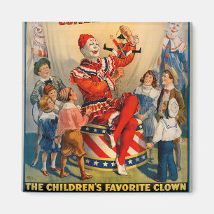 Imán del vintage del payaso de circo del KRW