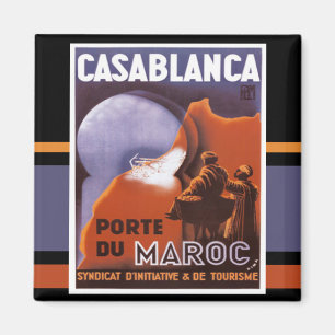 Imán del vintage del turismo de Casablanca