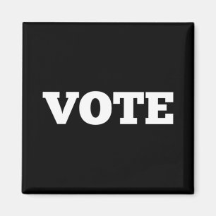 Imán del voto con el fondo negro