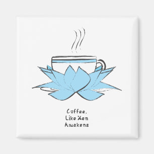 imán del zen del café
