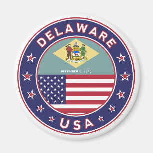 Imán Delaware, camiseta de Delaware, pegatina de Delawa