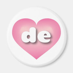Imán Delaware color rosa oscuro corazón - me encanta de