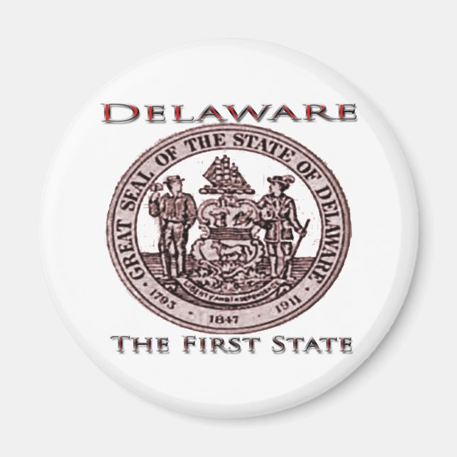 Imán Delaware El Primer Sello De Estado (Frente)