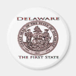Imán Delaware el primer sello del estado