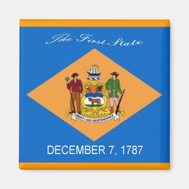 Imán Delaware Flag Magnet (Frente)
