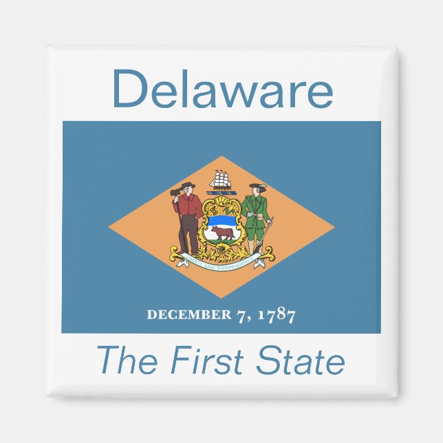 Imán Delaware Flag Magnet (Frente)
