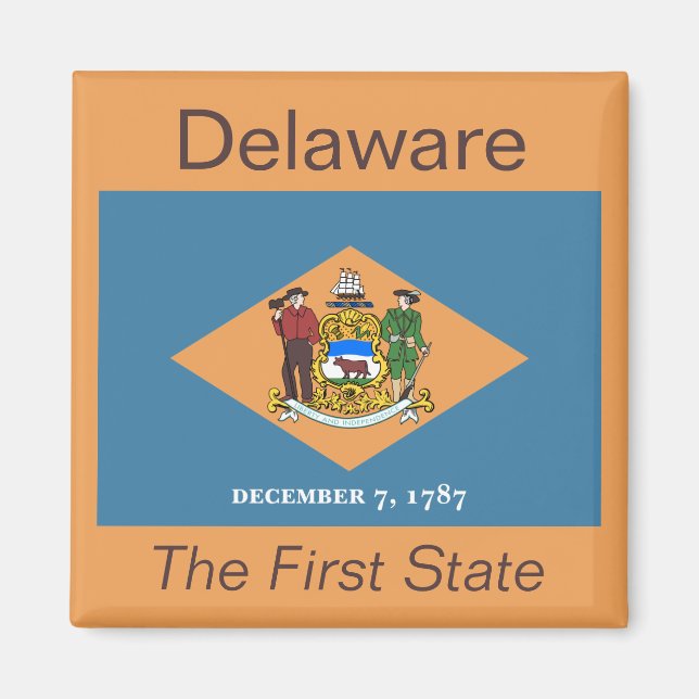 Imán Delaware Flag Magnet (Frente)