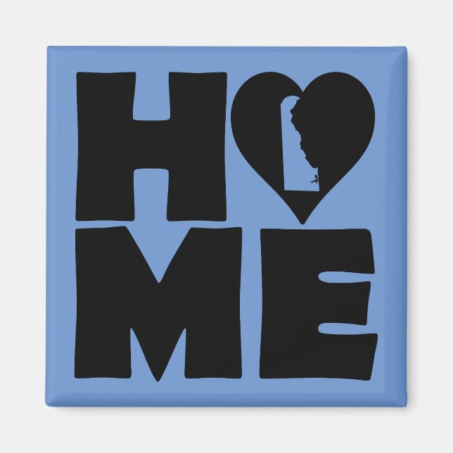 Imán Delaware Home Heart State Fridge Magnet (Frente)
