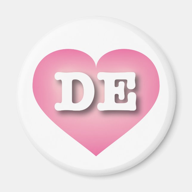 Imán Delaware Pink Fade Heart - Me encanta DE (Frente)