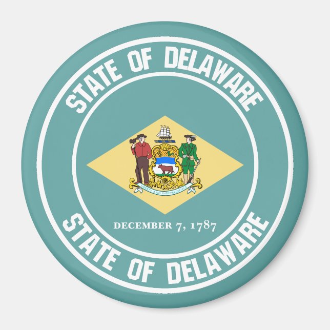 Imán Delaware Round Emblem (Frente)
