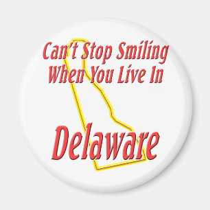 Imán Delaware - sonriendo