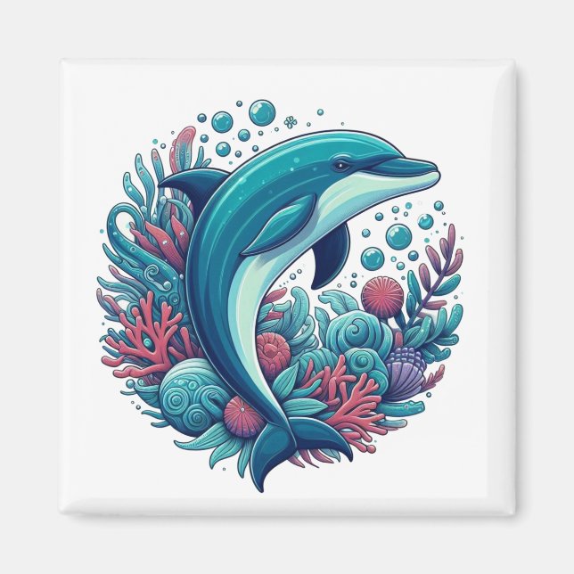 Imán Delfín cutáneo, costero/náutico (Frente)