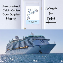 Imán Delfín CUTE de puerta de crucero personalizado