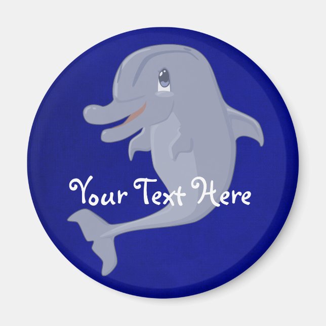 Imán delfín lúdico de juguetón (Frente)