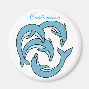 Imán Delfines azules circulando en círculos Thunder_Cov