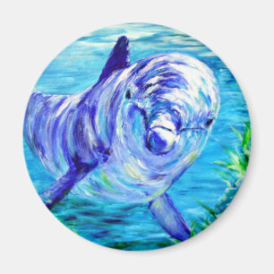 Imán Delfínes del océano que pintan la imagen