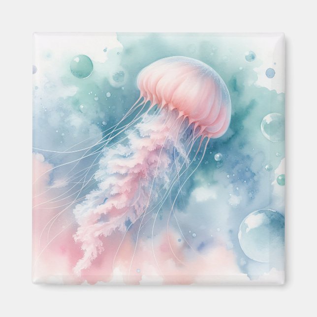 Imán Delicada acuarela rosa (Frente)