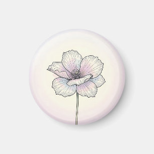 Imán Delicada Flor de Amapola en Pastel