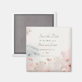 Imán Delicate Queen Anne's Lace Save the Date Magnet